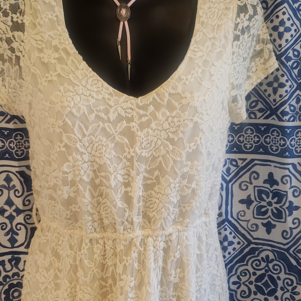 American Rag | Large | White Lace Detailed Dress - Picture 4 of 8